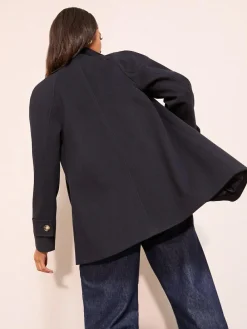 Friends Like These Funnel Neck Button Front Mid Length Coat^Women Coats & Jackets|Coats & Jackets