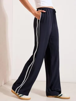 Friends Like These Petite Crochet Trim Wide Leg Trousers^Women Pants