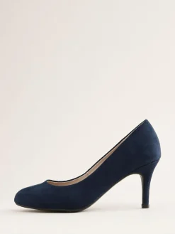 Friends Like These Wide Fit Low Stiletto Heel Round Toe Faux Suede Court Shoes^Women Wide Fit & Extra Wide Fit|Heels