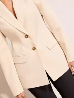 Discount Friends Like These Cinched Waist Blazer Neutral