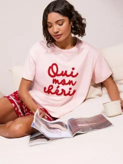 Friends Like These Pink/Red Valentines Short Set Pyjamas^Women All Night & Lounge|Pyjamas
