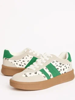 Clearance Friends Like These White Spot Standard Fit Lace Up Retro Gumsole Sports Trainers