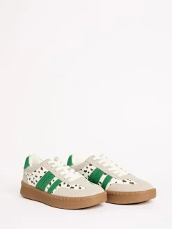 Clearance Friends Like These White Spot Standard Fit Lace Up Retro Gumsole Sports Trainers