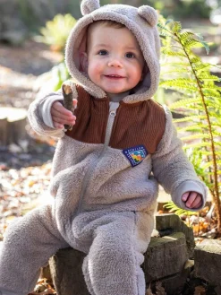 Online Frugi Cord Ted Brown Snuggle Suit