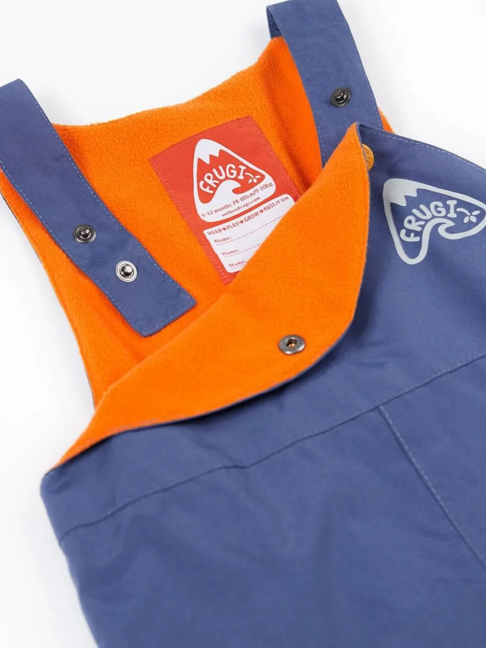 Frugi Little Blue Waterproof Dungarees^BOY Dungarees