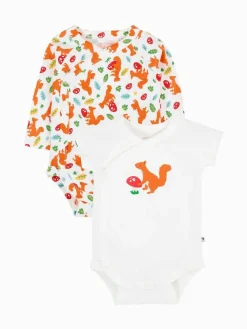 Frugi Shay 2 Pack White Bodysuits^BOY Bodysuits & Vests|Vests
