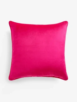 Next Fuchsia Pink 59 x 59cm Matte Velvet Cushion^ Cushions & Throws