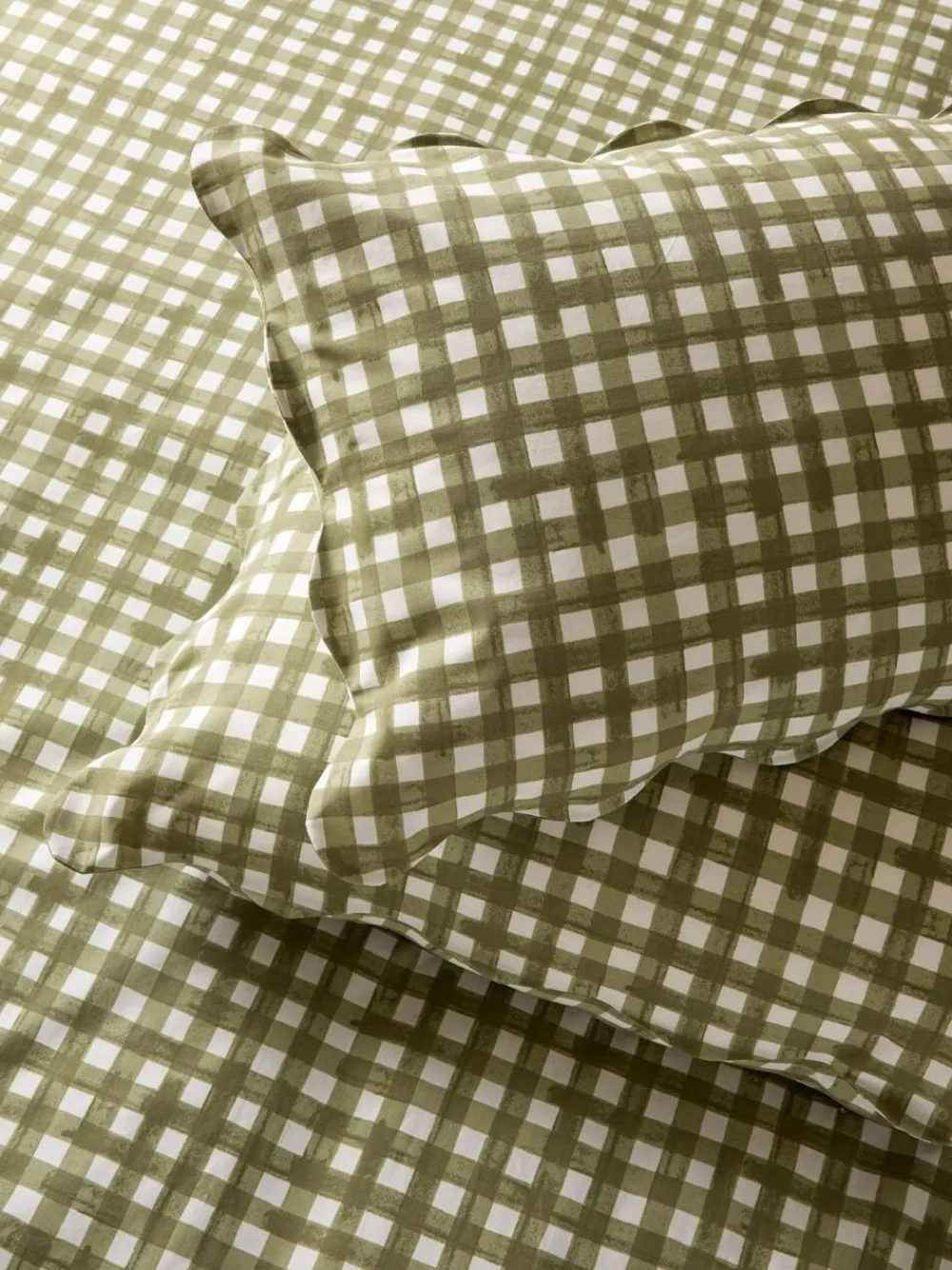 Furn Forest Scalloped Edge Gingham Pillowcase Pair^ Bedsheets & Pillow Cases