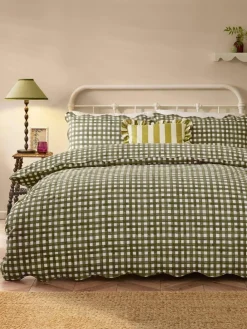 Furn Forest Scalloped Edge Gingham Duvet Set^ Branded Bedlinen|Bedsets & Duvet Covers