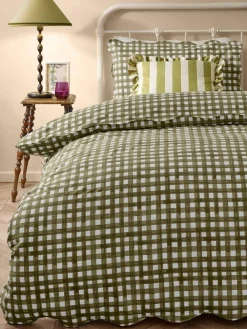 Furn Forest Scalloped Edge Gingham Duvet Set^ Branded Bedlinen|Bedsets & Duvet Covers