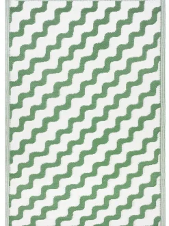 Clearance Furn Green Wave Outdoor/Indoor Rug