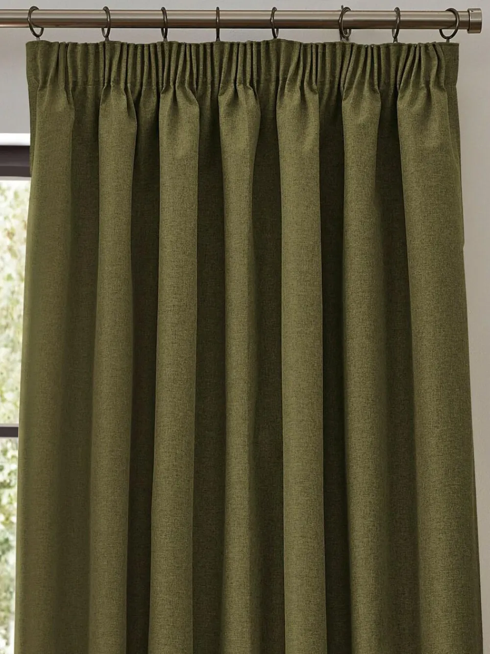Furn . Olive Dawn 100% Blackout Thermal Pencil Pleat Curtains^ Curtains & Blinds