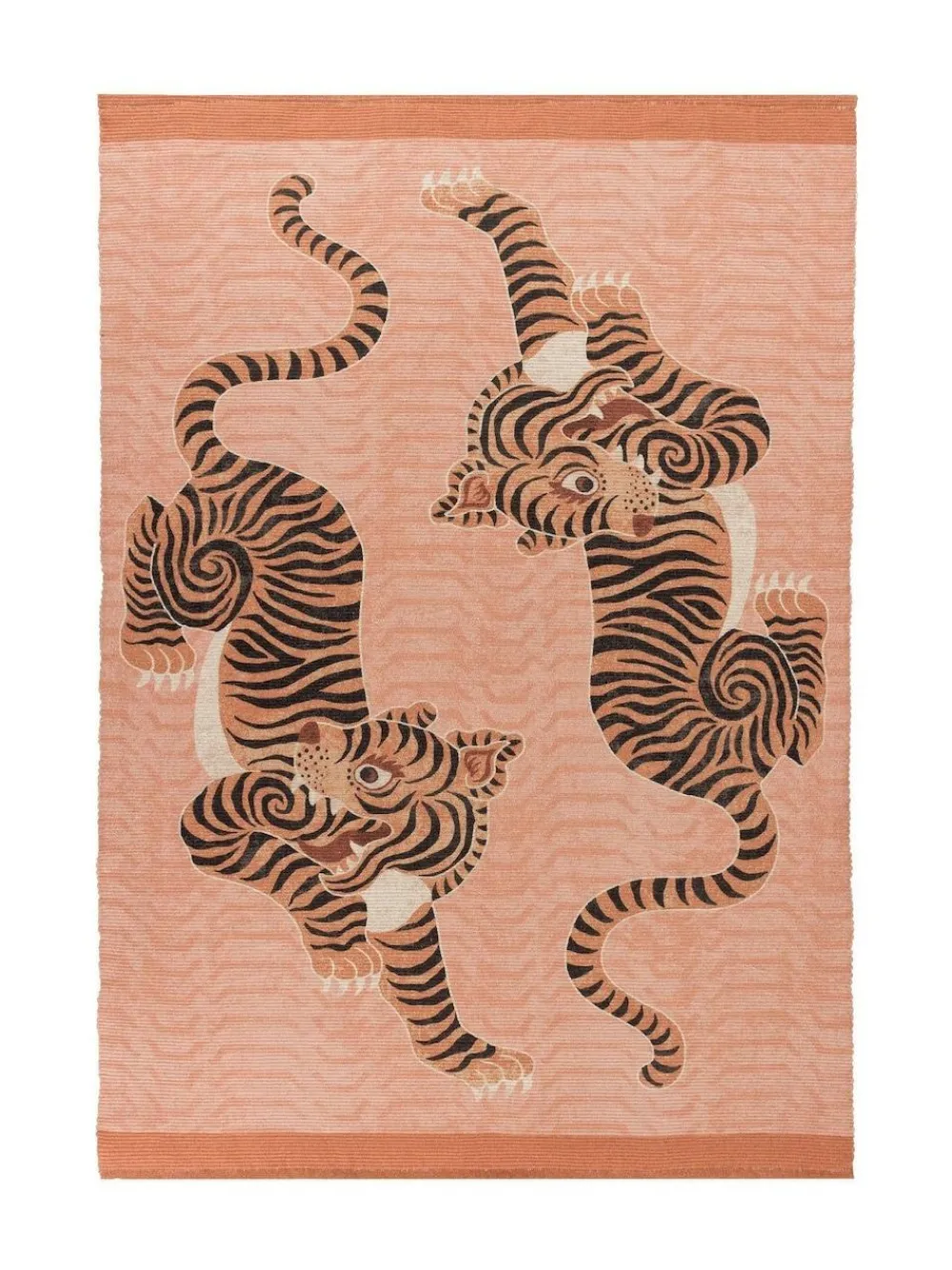 Best Furn . Orange Tibetan Tiger Animal Washable Outdoor/Indoor Rug