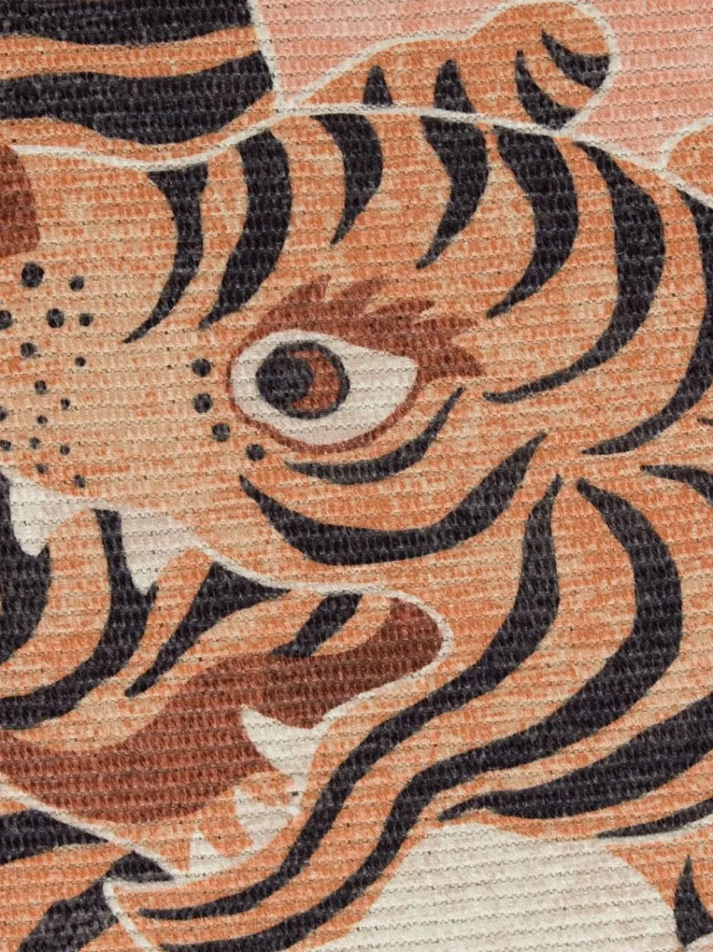 Best Furn . Orange Tibetan Tiger Animal Washable Outdoor/Indoor Rug