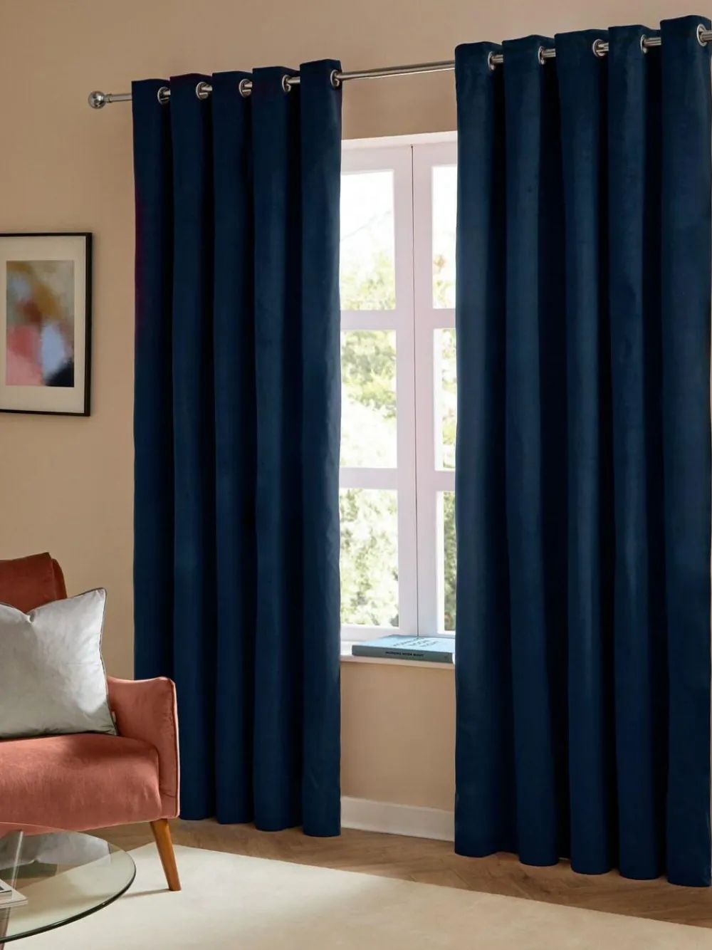 Outlet Furn Royal The Ultimate Velvet 100% Blackout Eyelet Blackout/Thermal Curtains