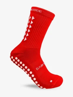 Clearance Gain the Edge Red Midcalf Football Grip 3.0 Socks