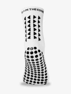 New Gain the Edge White/Black Midcalf Football Grip 3.0 Socks