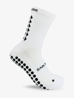 New Gain the Edge White/Black Midcalf Football Grip 3.0 Socks
