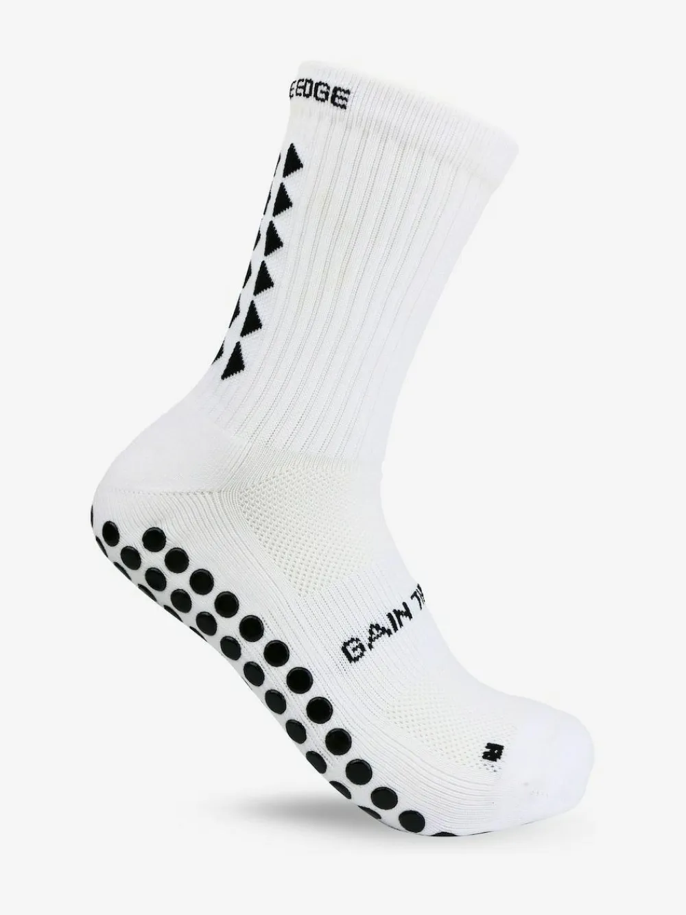 New Gain the Edge White/Black Midcalf Football Grip 3.0 Socks