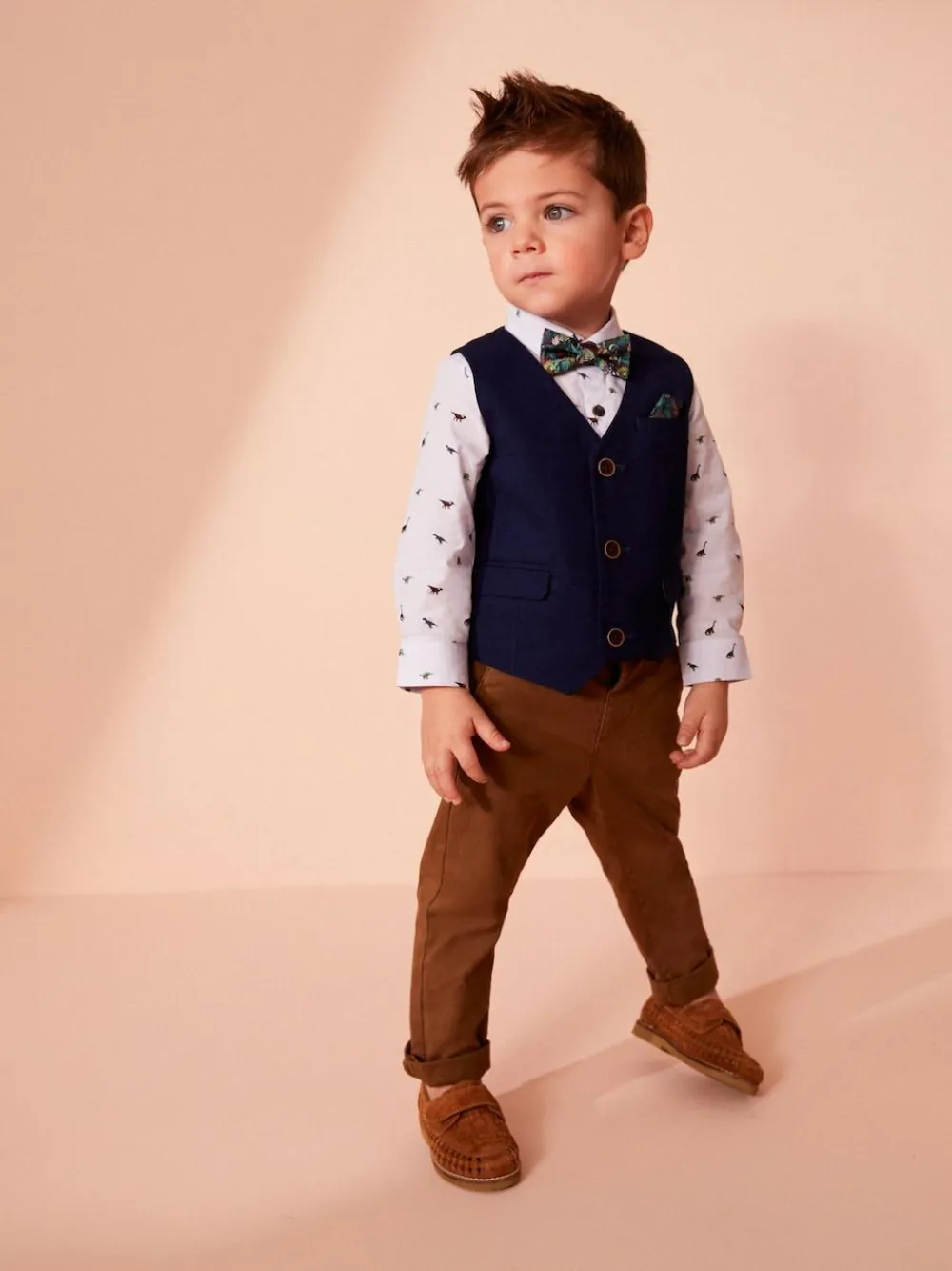 Clearance Next Ginger Tan Stretch Chino Trousers (3mths-7yrs)