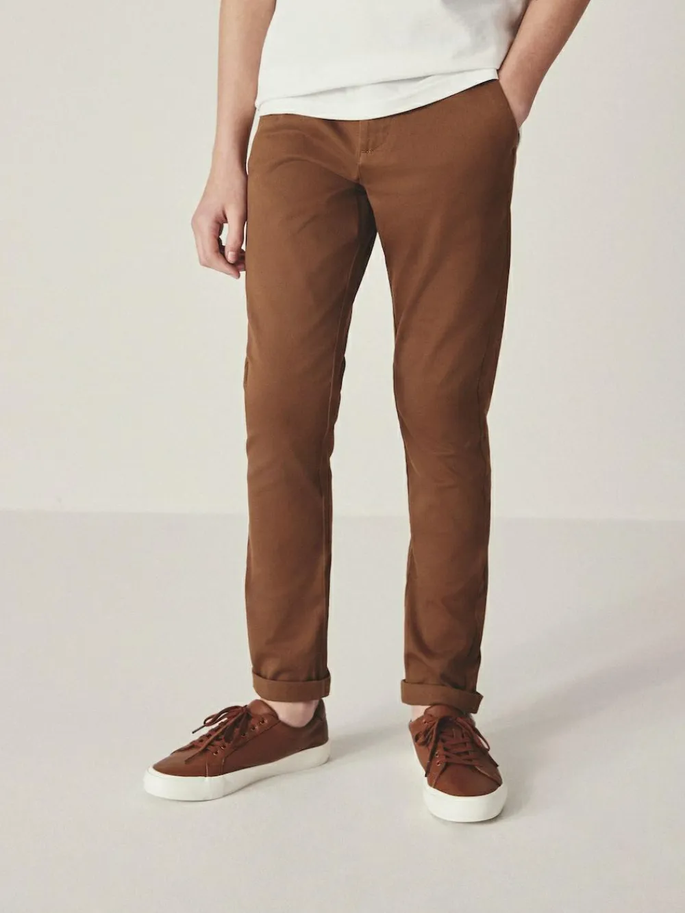 Best Next Ginger/Tan Brown Skinny Fit Stretch Chino Trousers (3-17yrs)