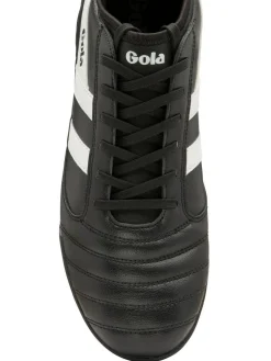 Online Gola Charcoal Black Juniors Ceptor Turf Lace-Up Football Trainers