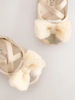 Online Next Baby Bow Occassion Shoes (0-18mths) Gold