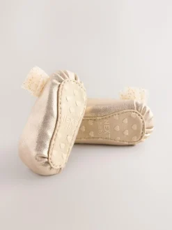 Online Next Baby Bow Occassion Shoes (0-18mths) Gold