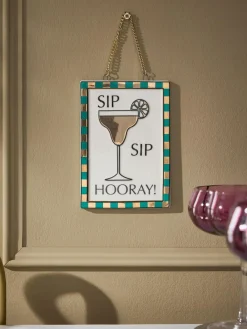 Next Gold Ceramic Sip Sip Hooray Hanging Decoration^ Ornaments