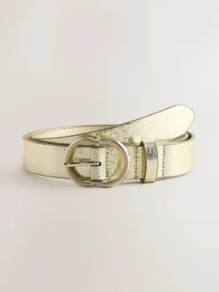 Next Regular PU Belt Gold Crackle