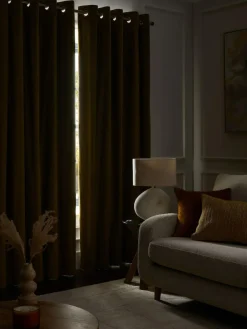 Next Gold Dark Matte Velvet Blackout/Thermal Curtains^ Curtains & Blinds