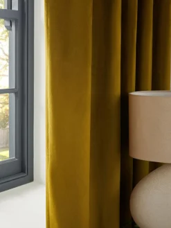 Next Gold Dark Matte Velvet Blackout/Thermal Curtains^ Curtains & Blinds