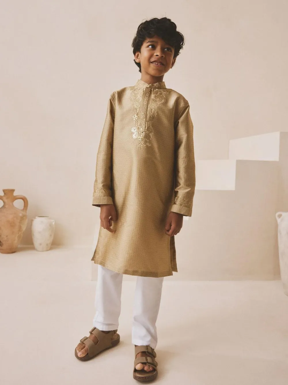 Next Gold Eid Kurta (3mths-16yrs)^BOY Shirts
