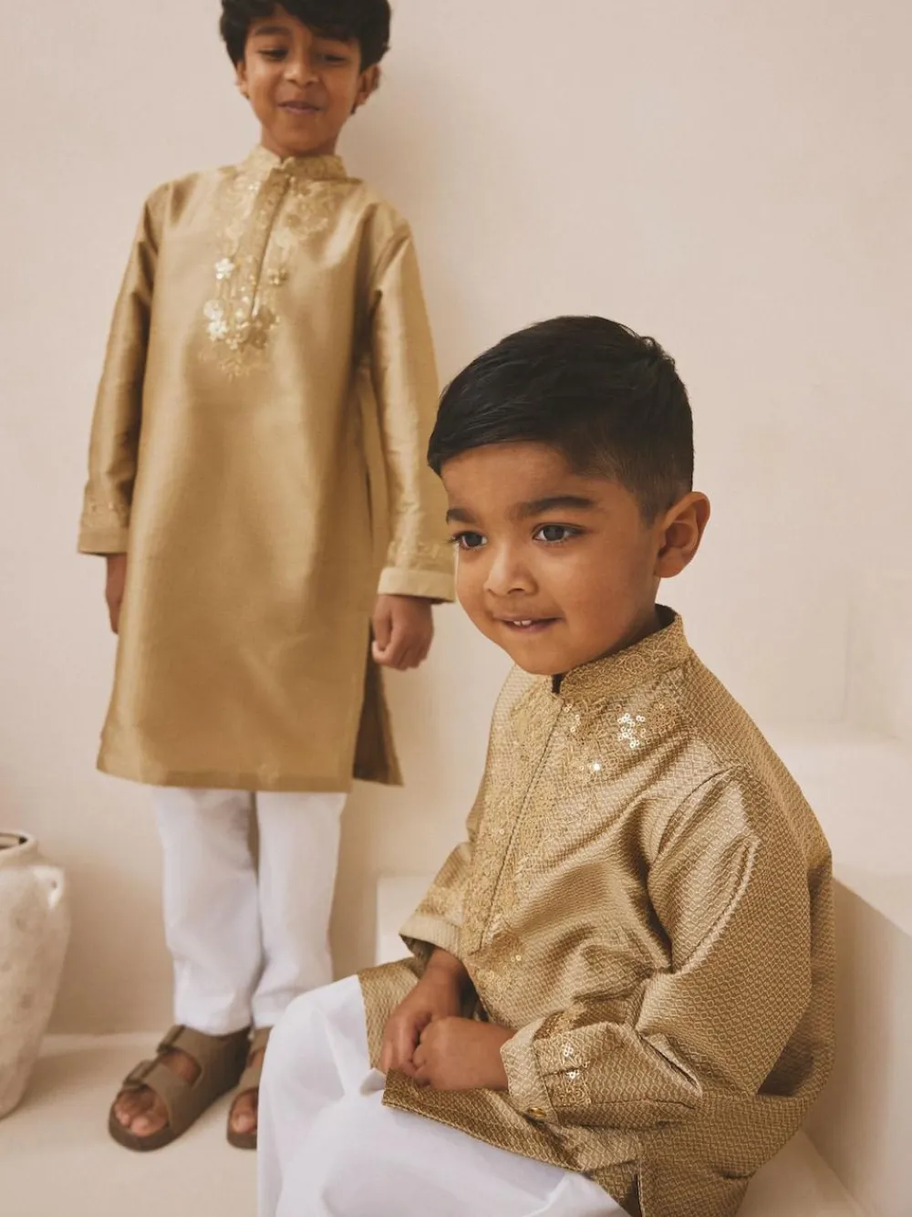 Next Gold Eid Kurta (3mths-16yrs)^BOY Shirts