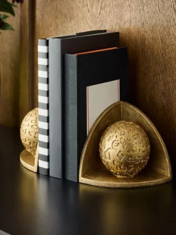 Sale Next Gold Leopard Embossed Ball Book Ends