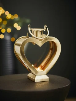 Sale Next Gold Mini Metal Heart Lantern Candle Holder