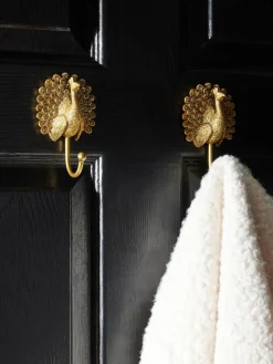 New Next Gold Peacock Coat Hooks