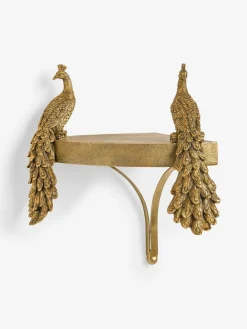 Next Gold Peacock Corner Shelf^ Storage & Organisation