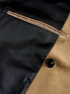 Next gold Regular Fit Double Breasted Velvet Blazer