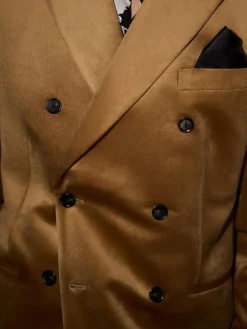 Next gold Regular Fit Double Breasted Velvet Blazer