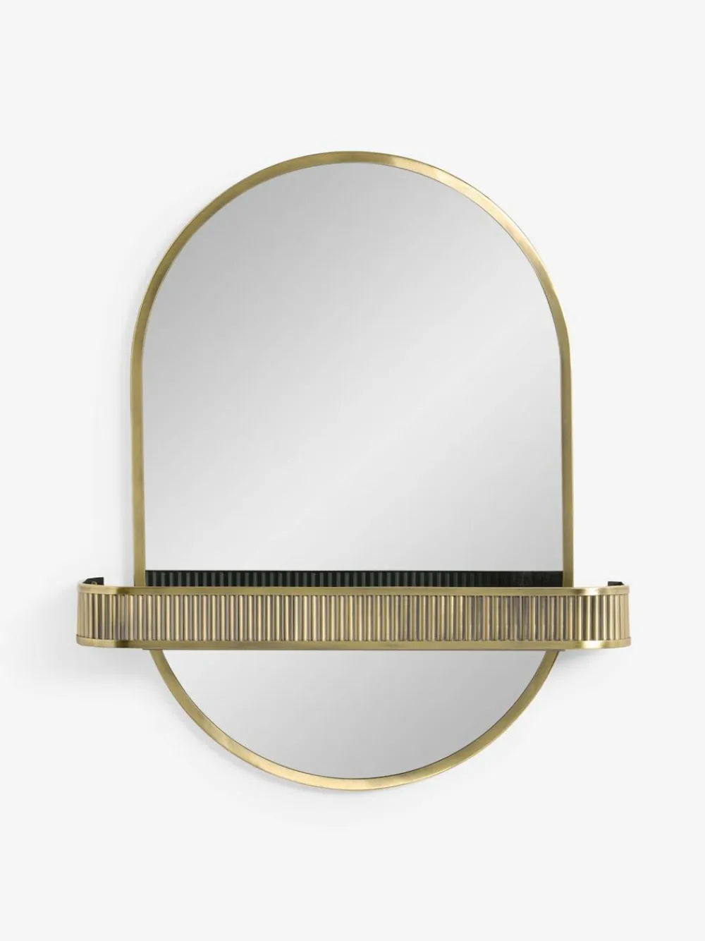 Hot Next Rib Shelf Bathroom Wall Mirror Gold