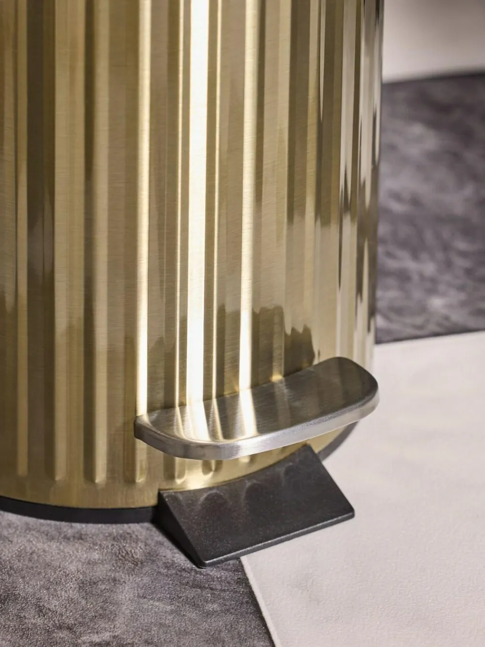 Clearance Next Gold Rib Soft Close 3 Litre Pedal Bin