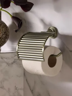 Discount Next Gold Rib Wall Mount Toilet Roll Holder