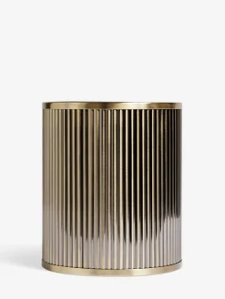 Next Gold Ribbed Bin^ Bathroom Accessories