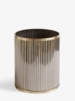 Next Gold Ribbed Bin^ Bathroom Accessories