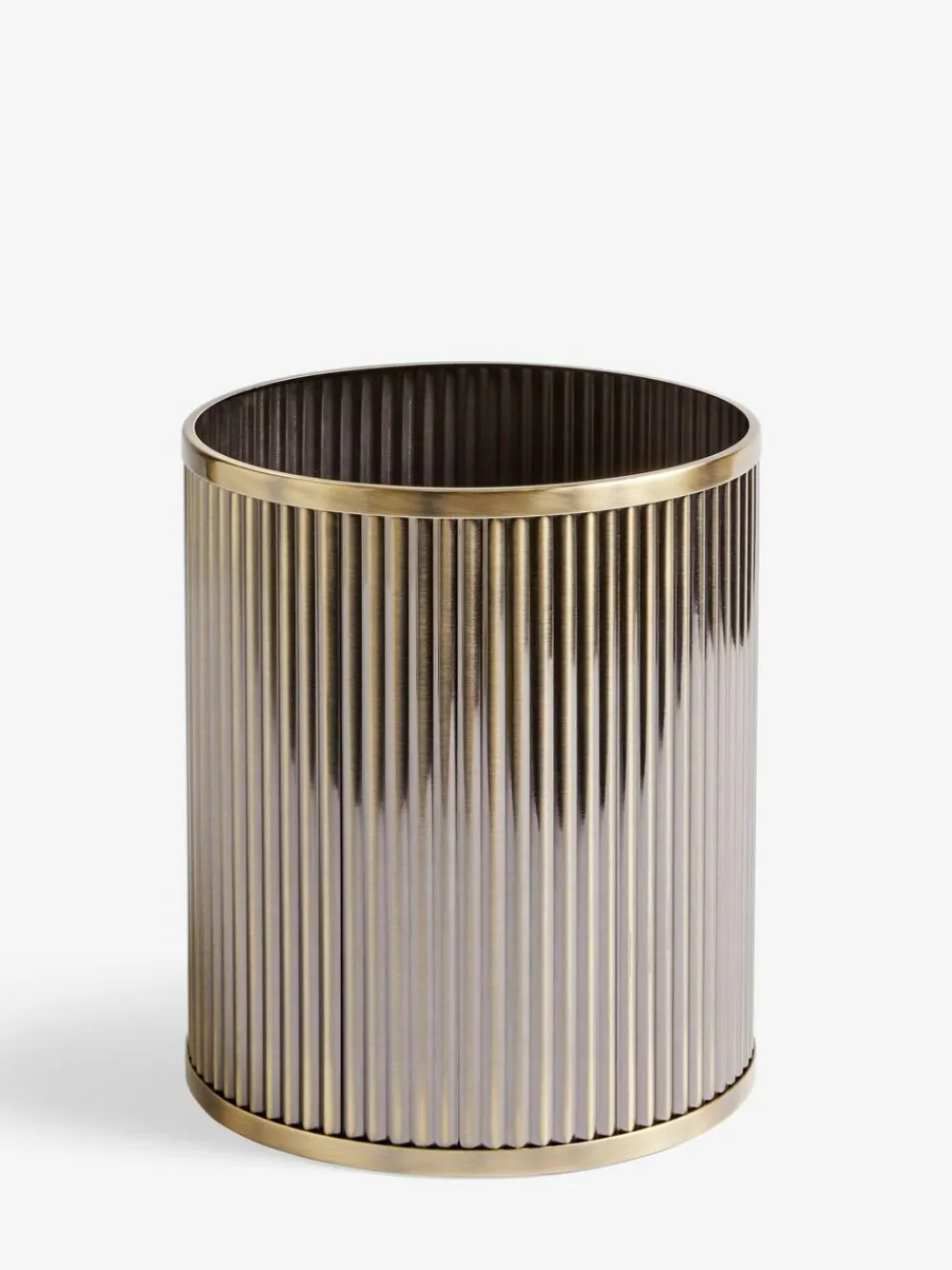 Next Gold Ribbed Bin^ Bathroom Accessories