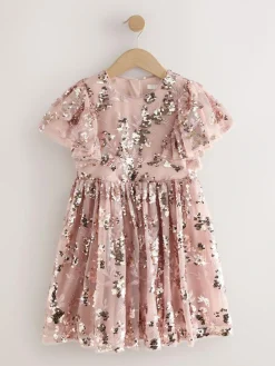 Next Gold Sequin Party Dress (3-16yrs)^ Occasionwear|Dresses