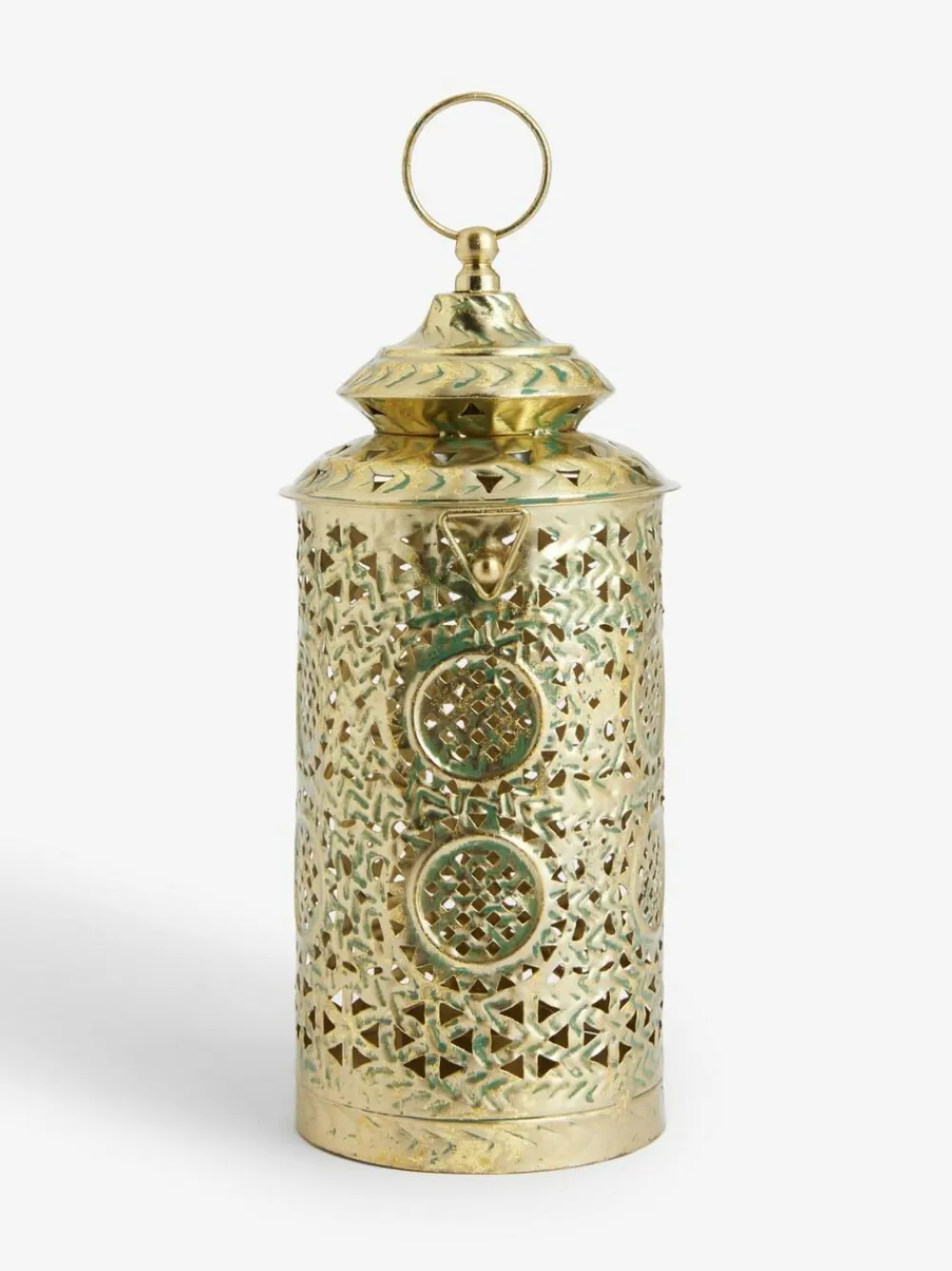 Next Gold Small Patterned Cutout Metal Lantern^ Candle Holders & Lanterns