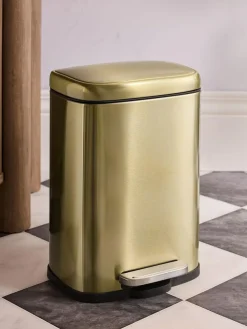 Outlet Next Soft Close 5 Litre Pedal Bin Gold