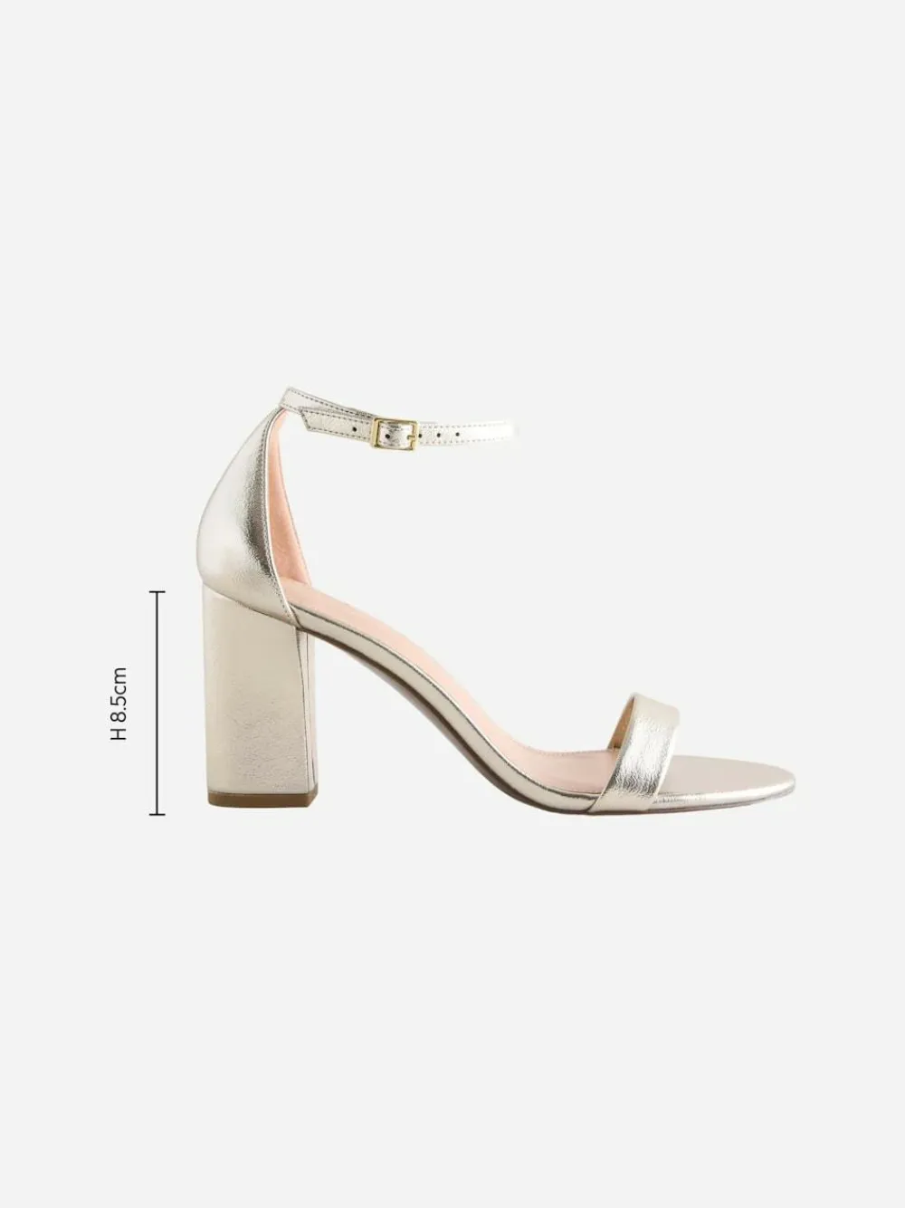 Online Next Gold Standard/Wide Fit Block Heel Sandals